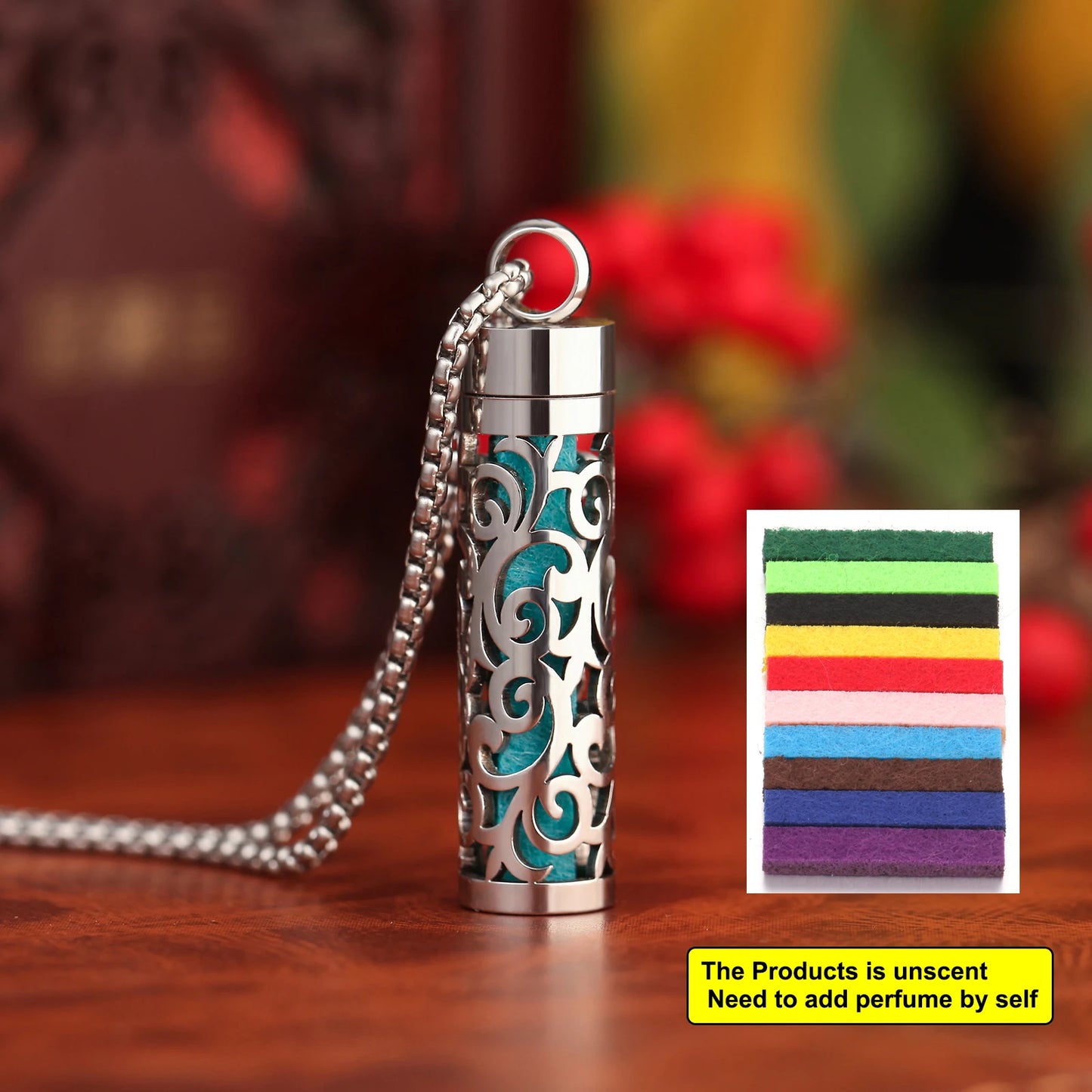 Stainless Steel Aromatherapy Necklace Diffuser Pendant