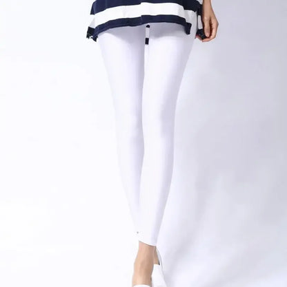 Spring Autumn Solid Candy Neon Leggings for Women High Stretch