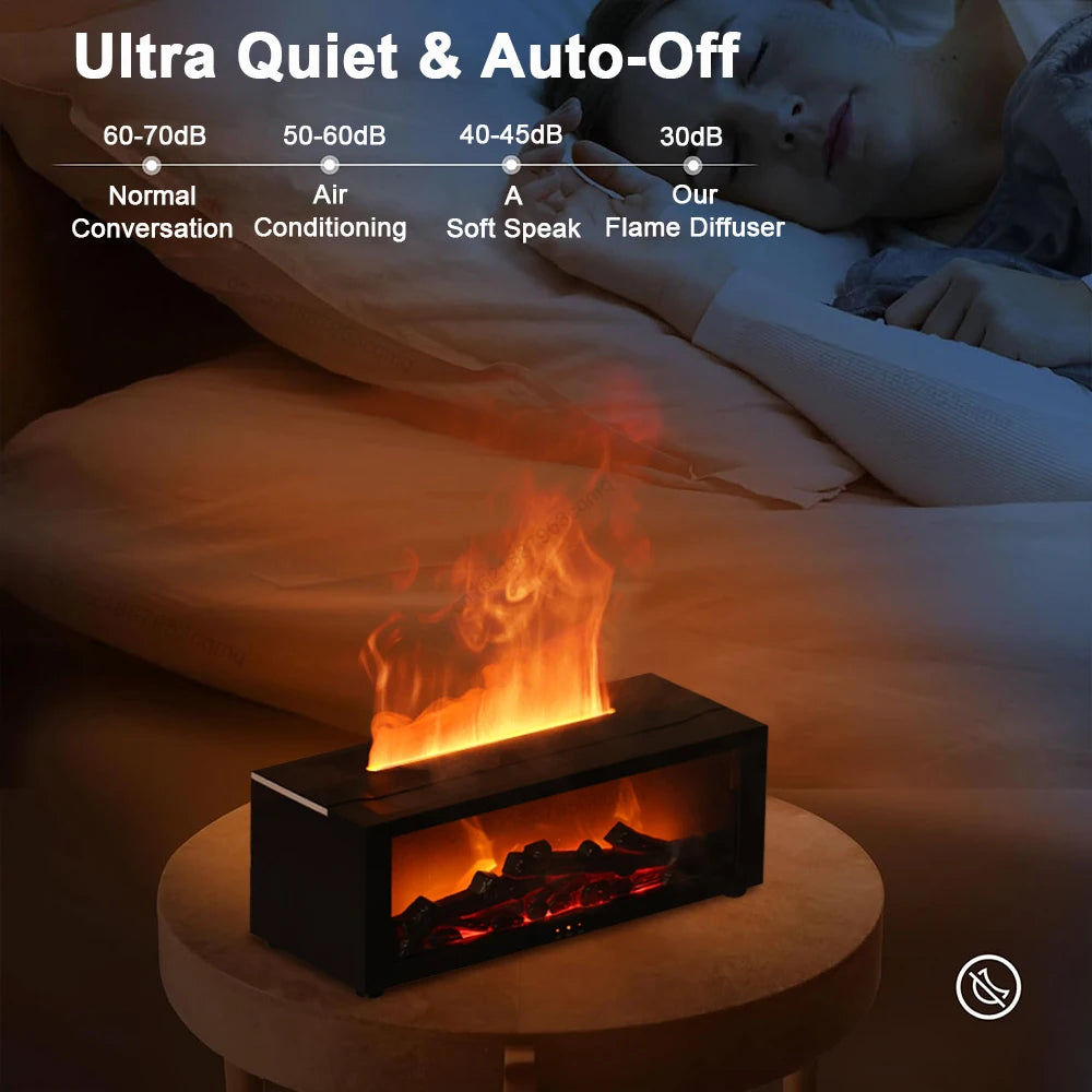 Aromatherapy Essential Oil Diffuser Flame Aroma With Night Light