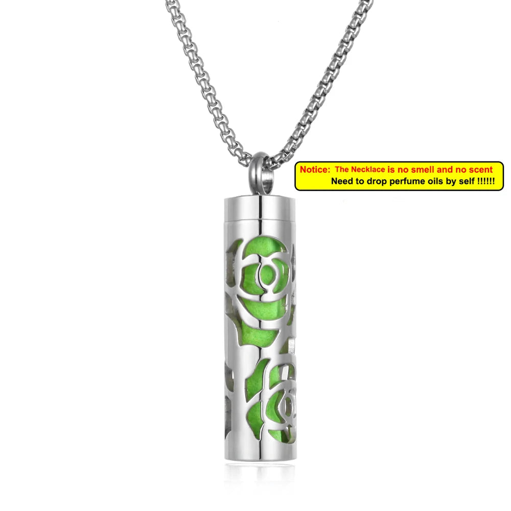 Stainless Steel Aromatherapy Necklace Diffuser Pendant