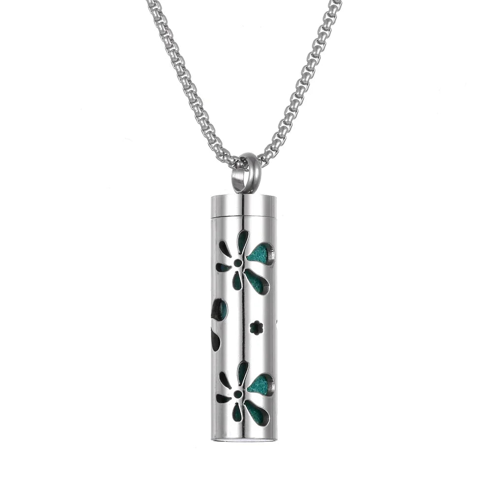Stainless Steel Aromatherapy Necklace Diffuser Pendant