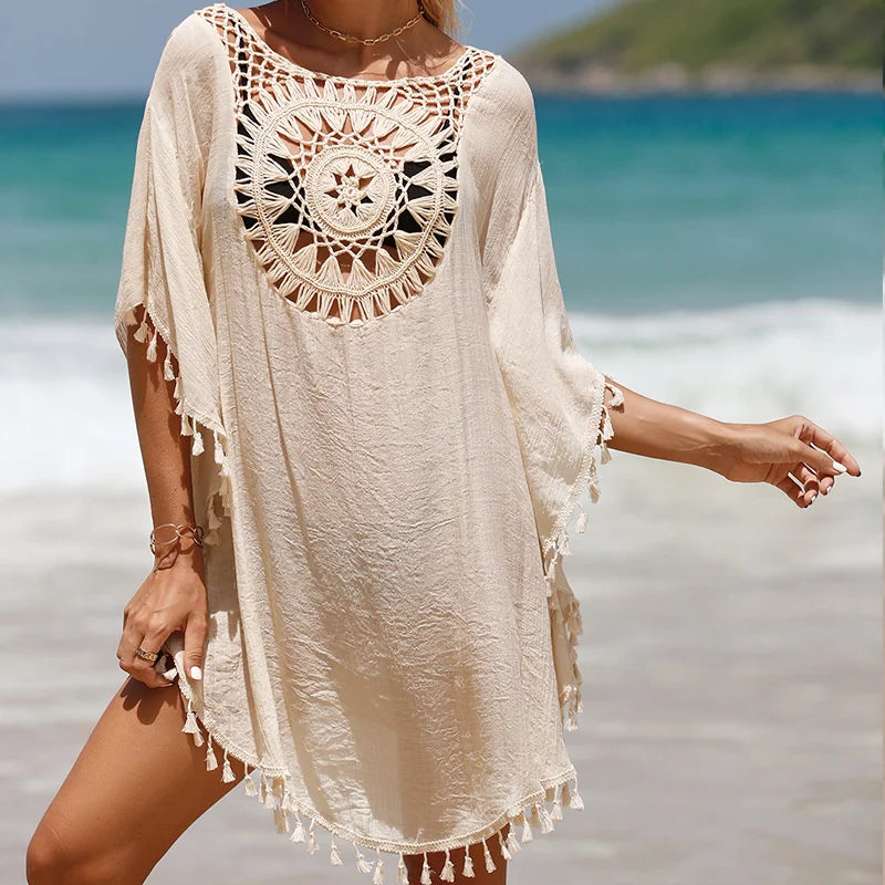 CROCHET BIKINI-Women's Sexy Swimsuit Cover Up Dress