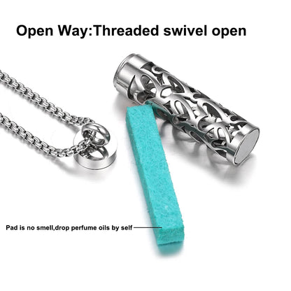 Stainless Steel Aromatherapy Necklace Diffuser Pendant