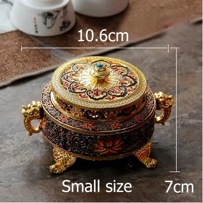 Celestial Lotus Incense Burner Tibetan Style