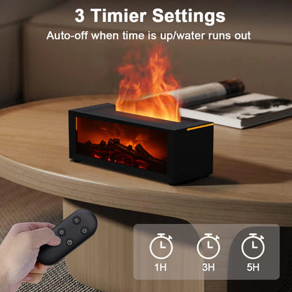 Aromatherapy Essential Oil Diffuser Flame Aroma With Night Light