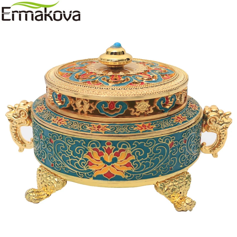 Celestial Lotus Incense Burner Tibetan Style