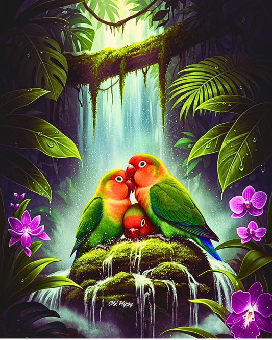 "Tropical Embrace" – AI Digital Artwork by Old Hippy