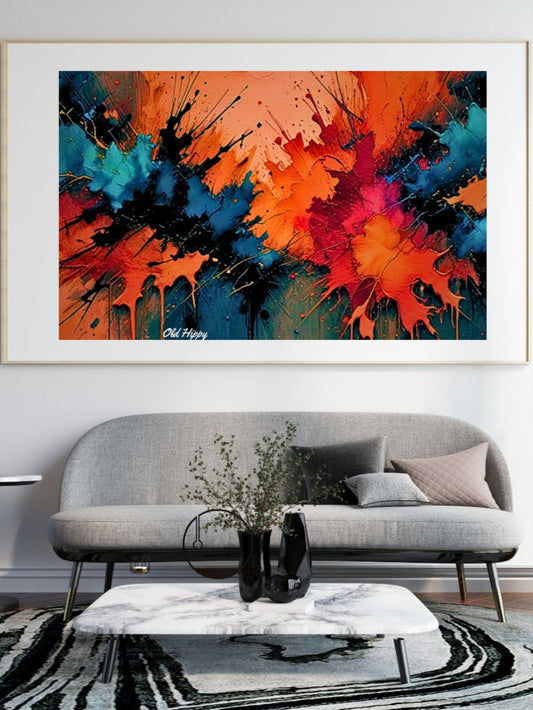 When Love Feels Like Leaving Abstract AI Fine Art Print by Old Hippy