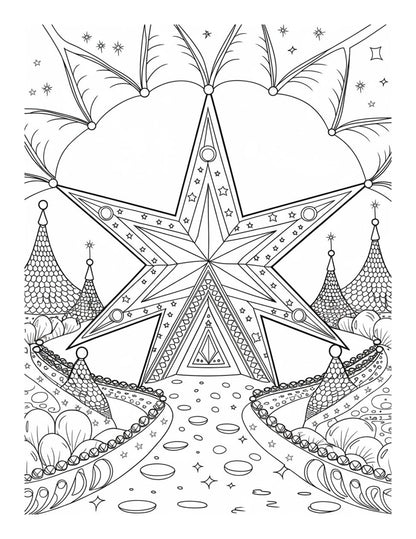 "Whimsical Worlds: Fantasy Creatures, Fairy Homes & Magical Journeys" Coloring Pages