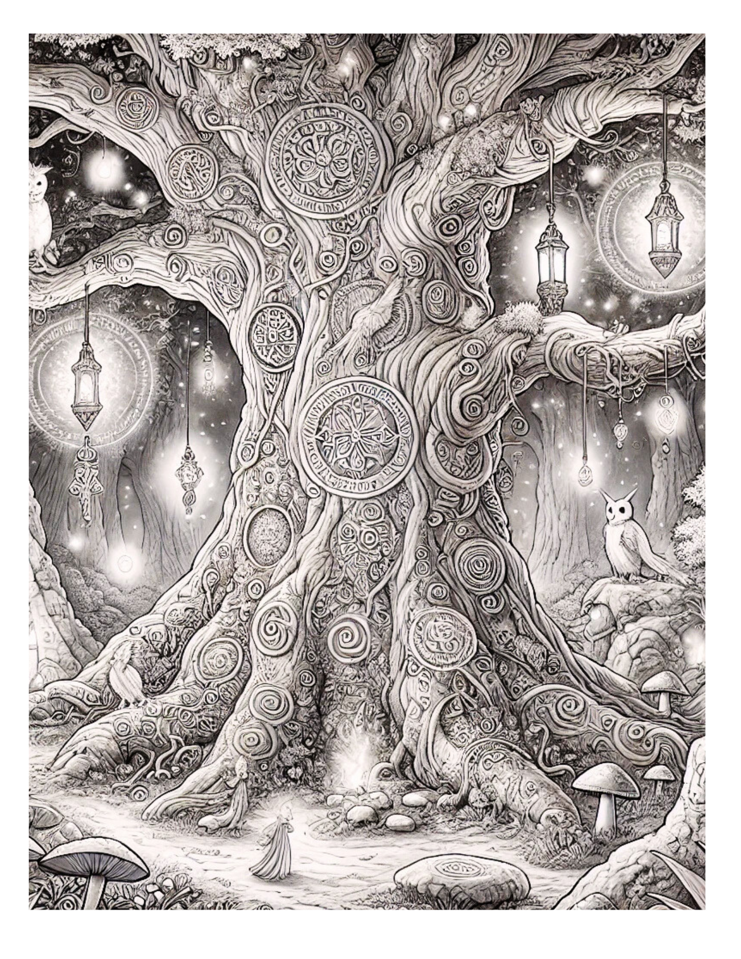 Whispers of the Enchanted Forest A Fantasy Coloring Journey