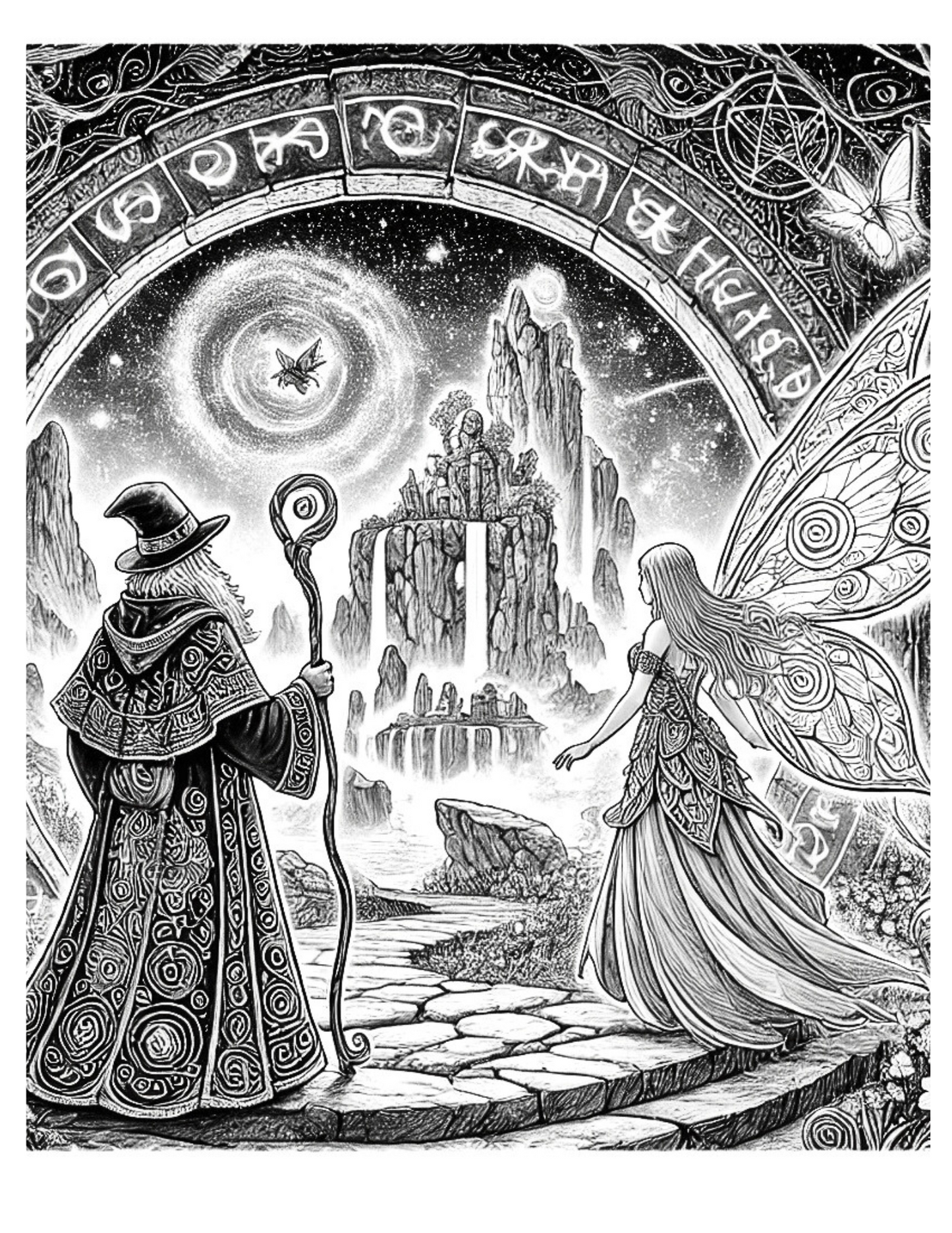 Whispers of the Enchanted Forest A Fantasy Coloring Journey