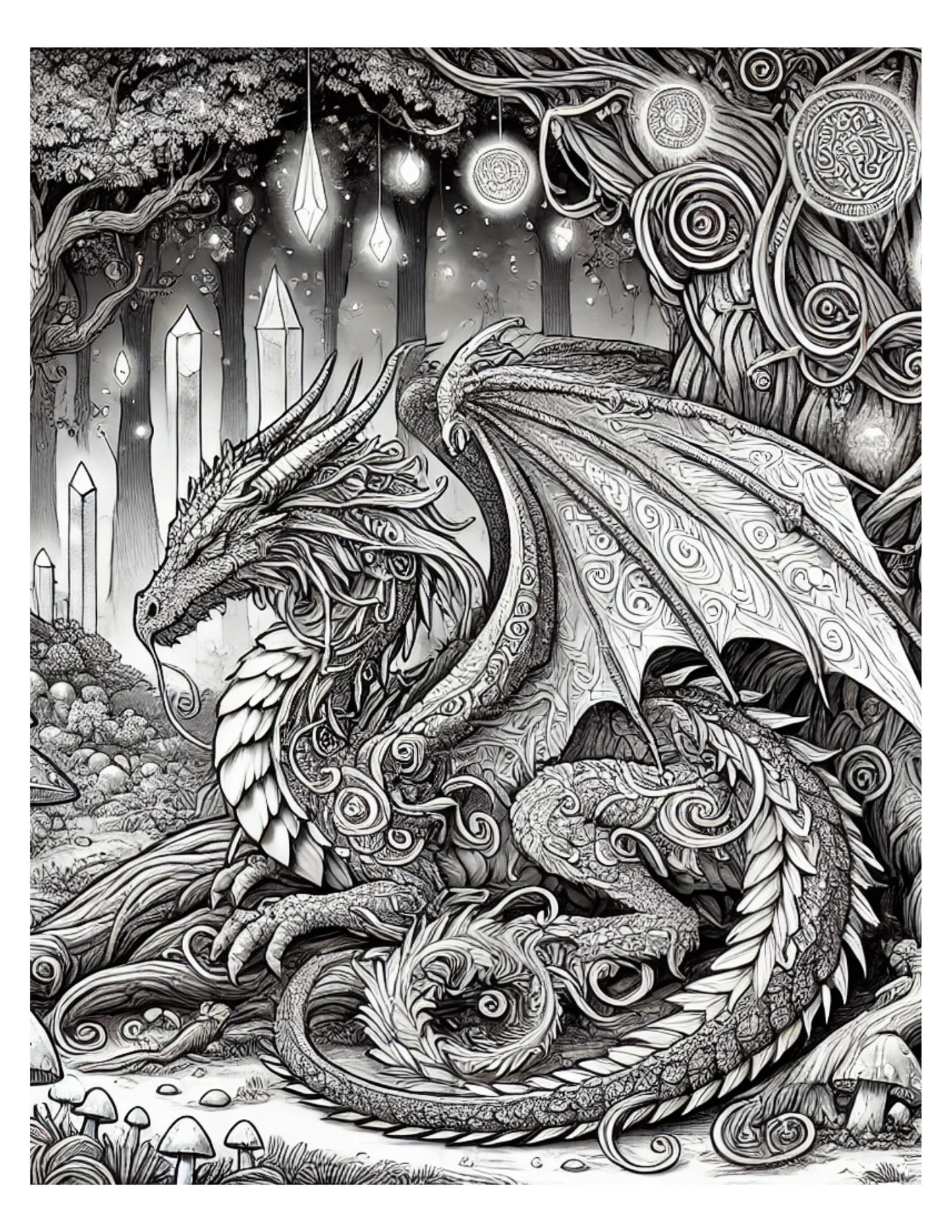 Whispers of the Enchanted Forest A Fantasy Coloring Journey