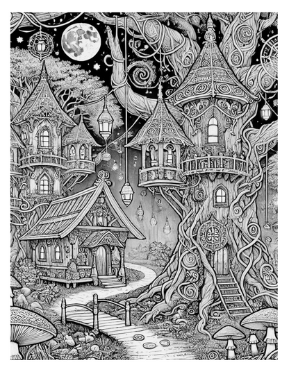 Whispers of the Enchanted Forest A Fantasy Coloring Journey
