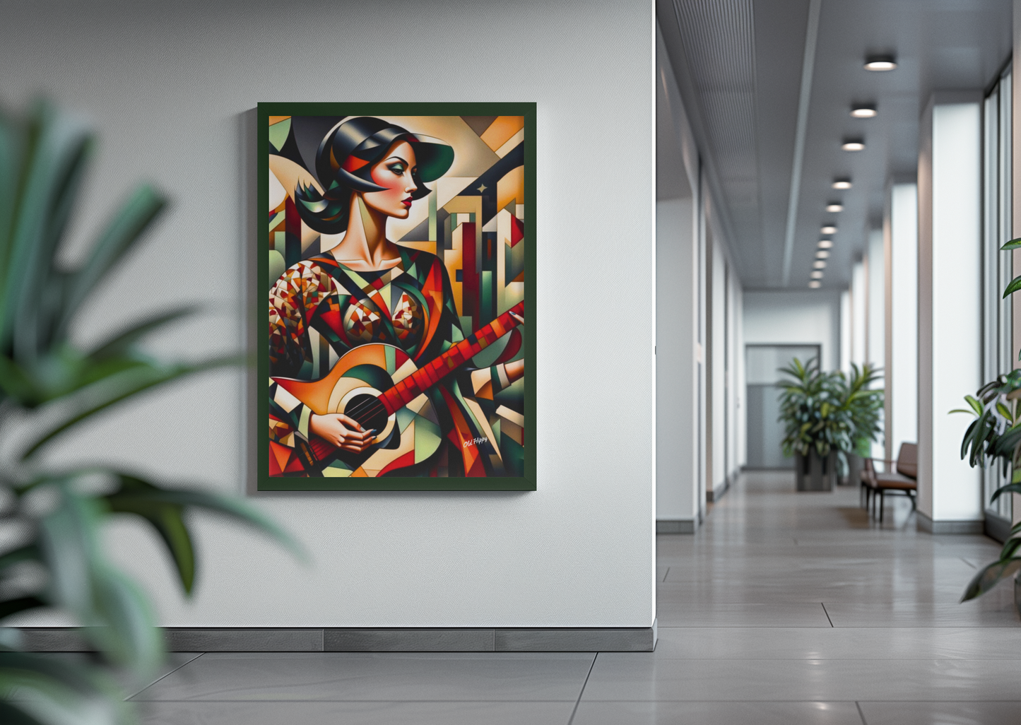 “The Music Within”-Limited Edition AI Digital Art in the Style of Picasso by Old Hippy