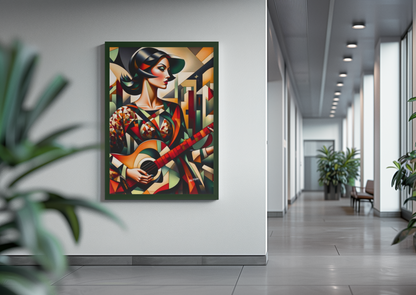 “The Music Within”-Limited Edition AI Digital Art in the Style of Picasso by Old Hippy