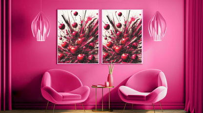 Wild Cherry Burst Canvas Art