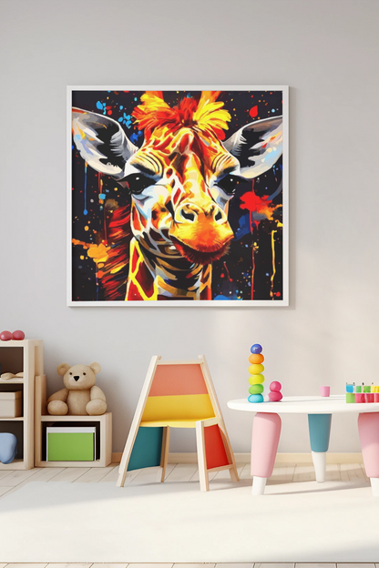 Funky Giraffe AI Digital Art by Old Hippy