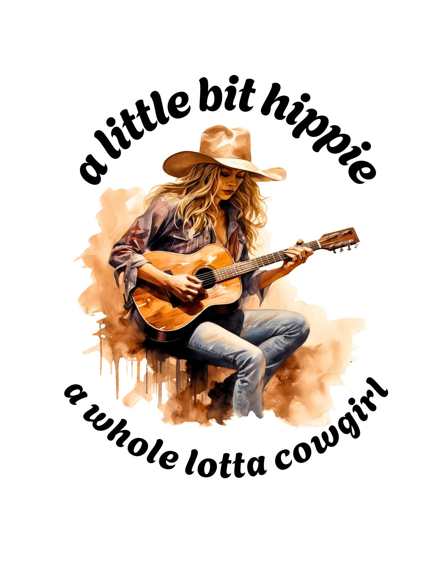Hippie Cowgirl Digital Art by Old Hippy