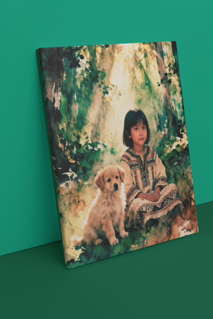 Reflections with a Friend AI Canvas by Old Hippy