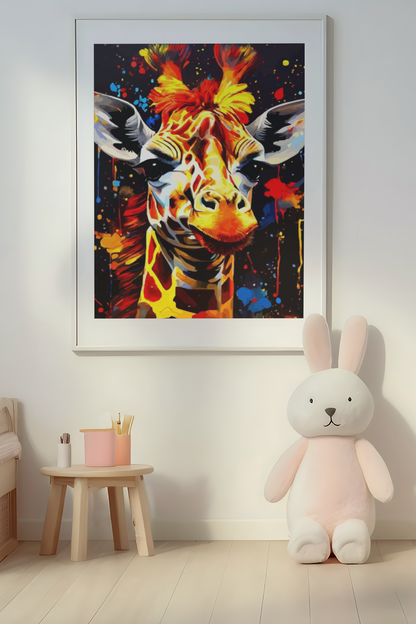 Funky Giraffe AI Digital Art by Old Hippy