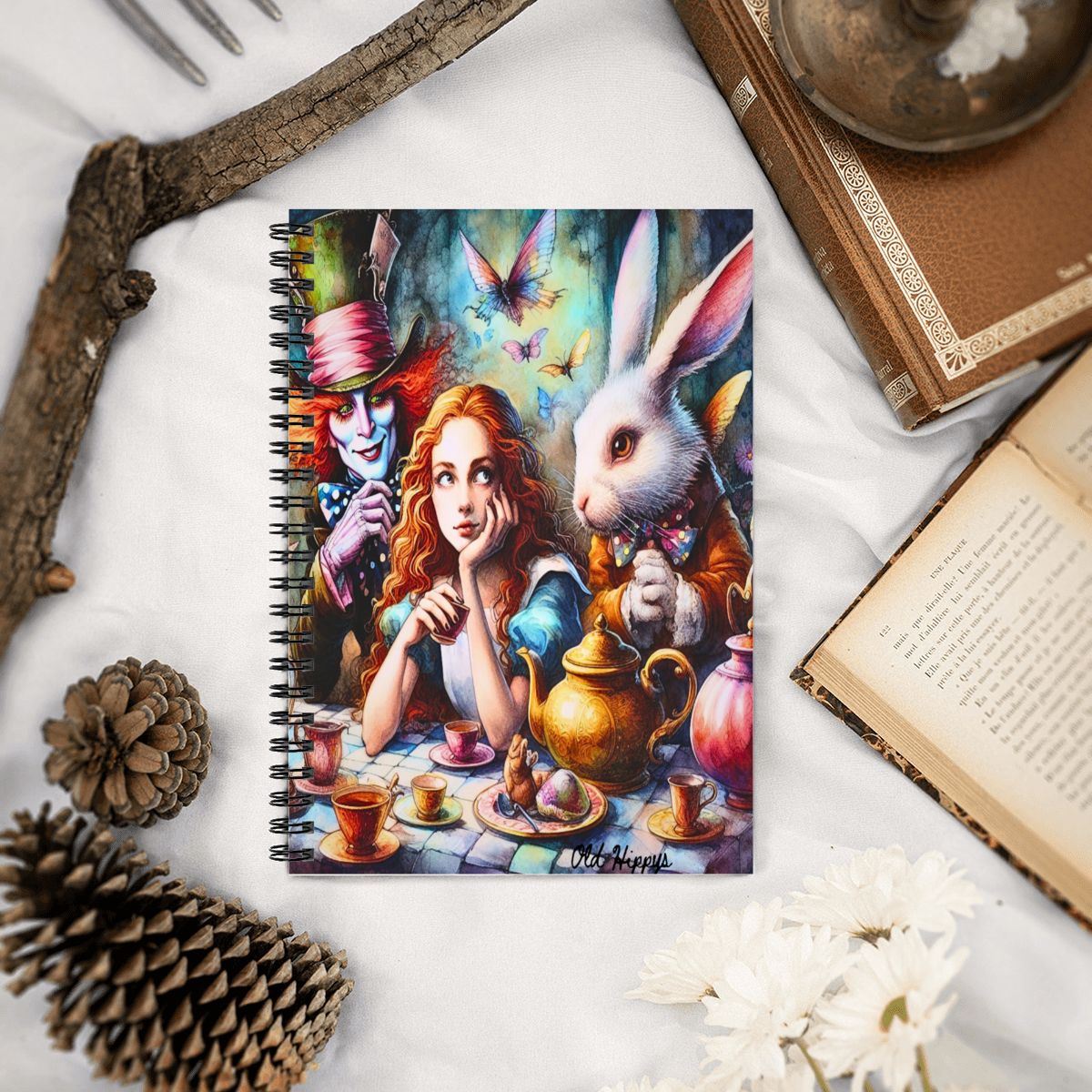 Spiral Notebook Alice and mad hatter vol1