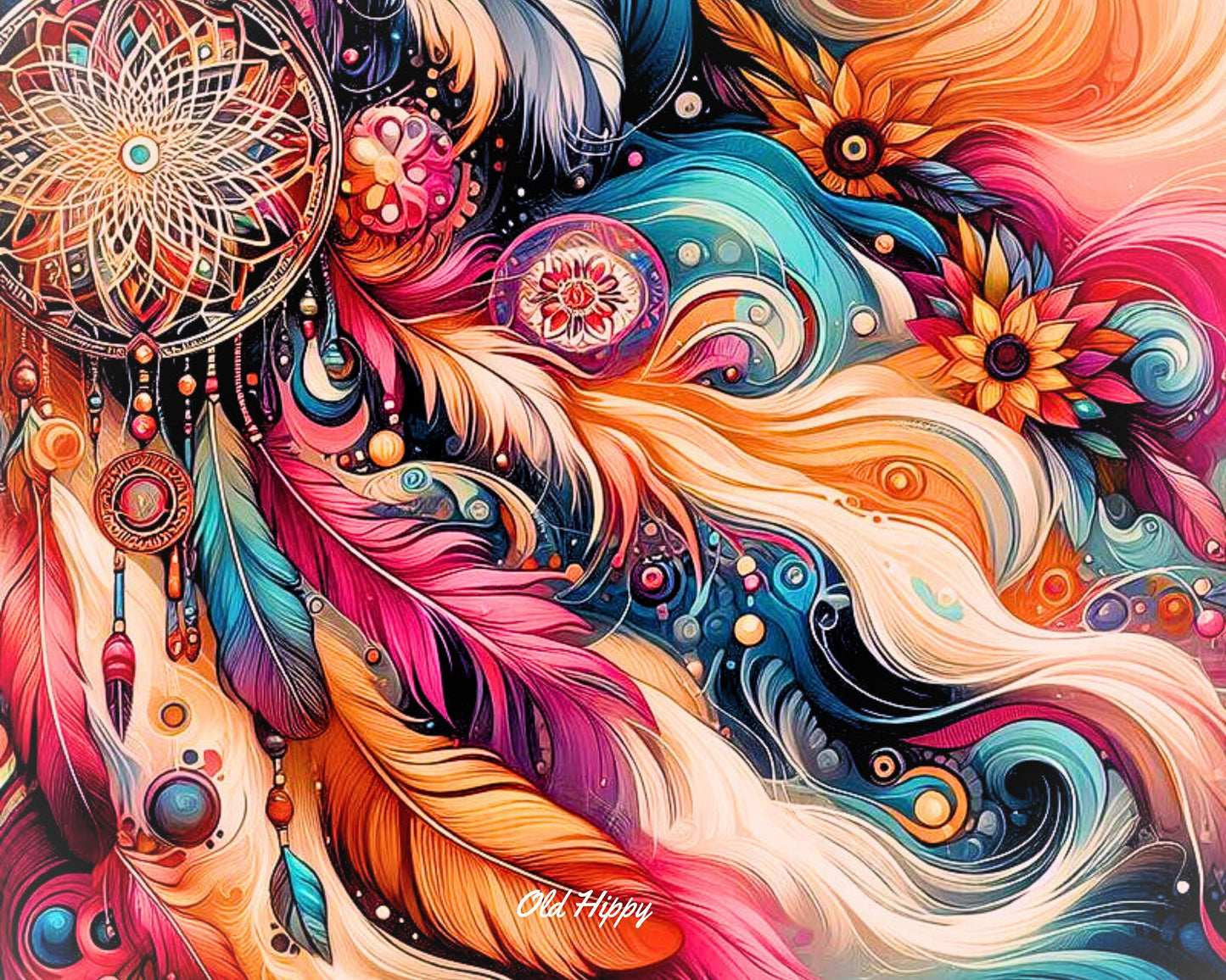 Bohemian Abstract Vision1 Digital Art by Old Hippy