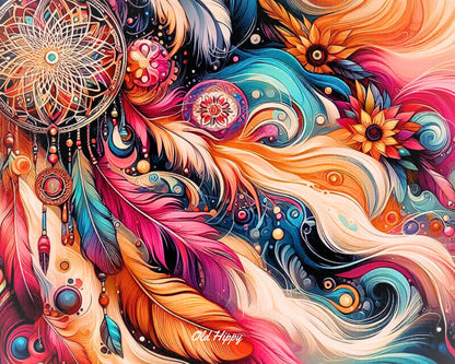 Bohemian Abstract Vision1 Digital Art by Old Hippy