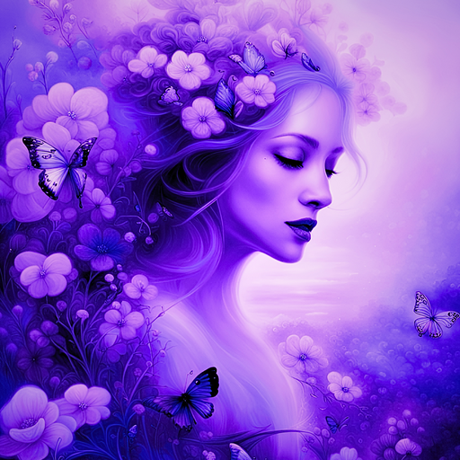 Butterfly Beauty in Purple Digital Art