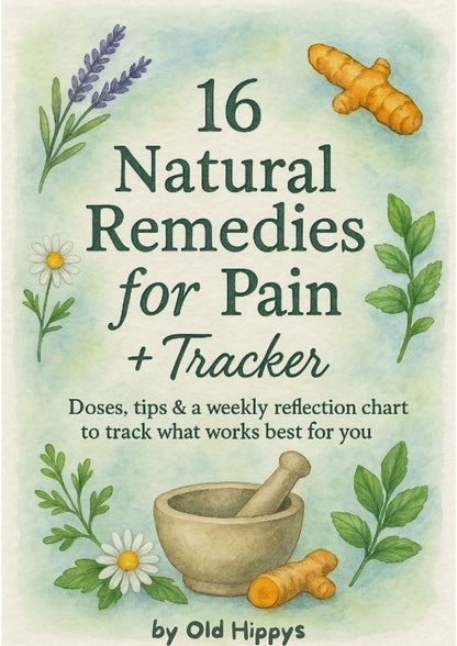 🌿 Natural Pain Remedies + Tracker | 27-Page Watercolor Wellness eBook 🌙💧