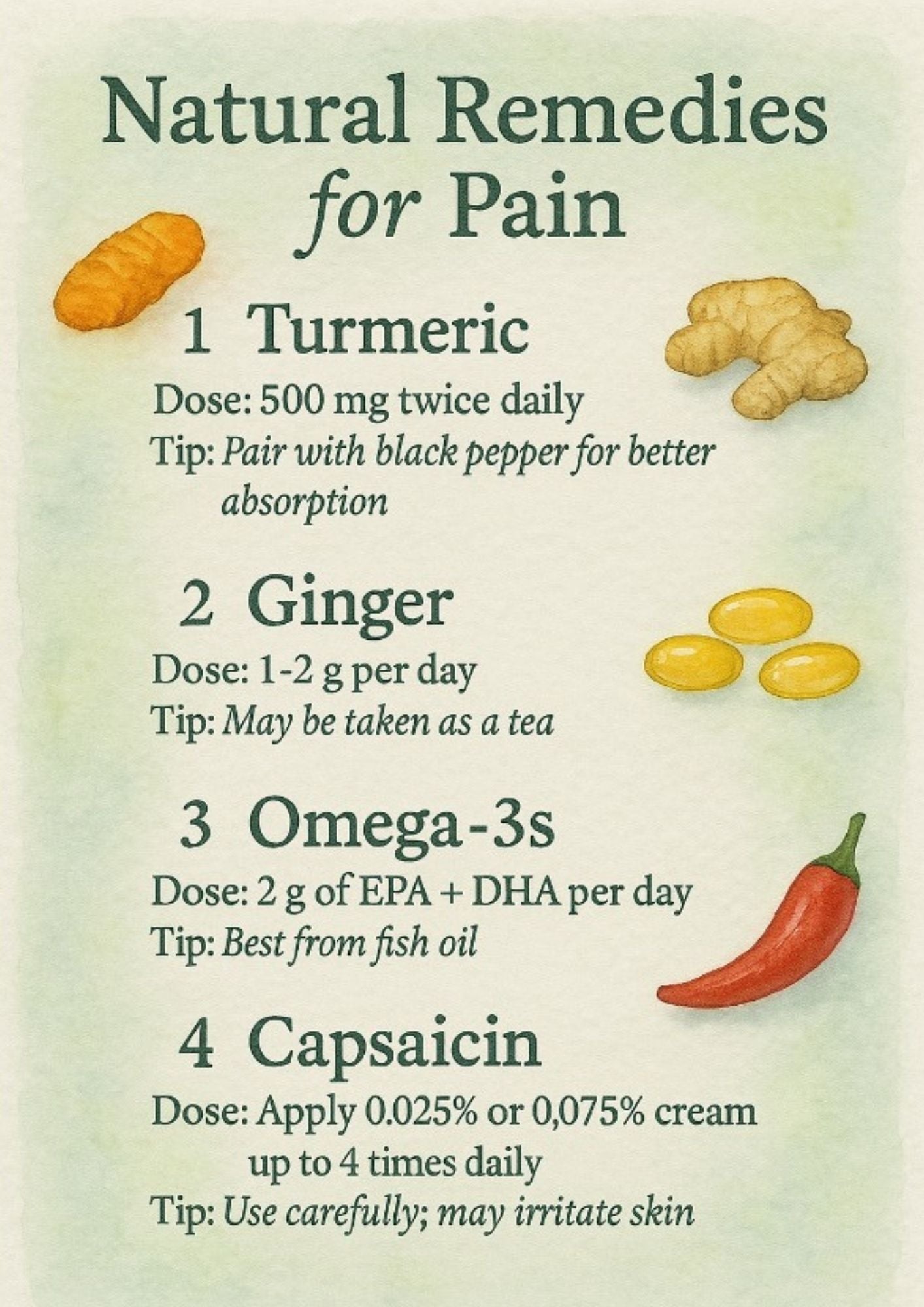 🌿 Natural Pain Remedies + Tracker | 27-Page Watercolor Wellness eBook 🌙💧