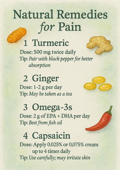 🌿 Natural Pain Remedies + Tracker | 27-Page Watercolor Wellness eBook 🌙💧