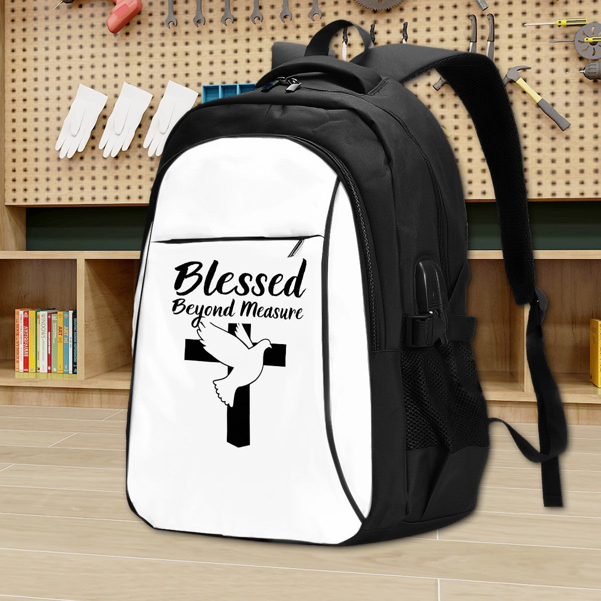 Large Capacity Oxford Travel Laptop Backpack with USB blessed beyond measure (3)