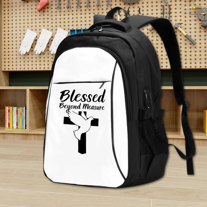 Large Capacity Oxford Travel Laptop Backpack with USB blessed beyond measure (3)