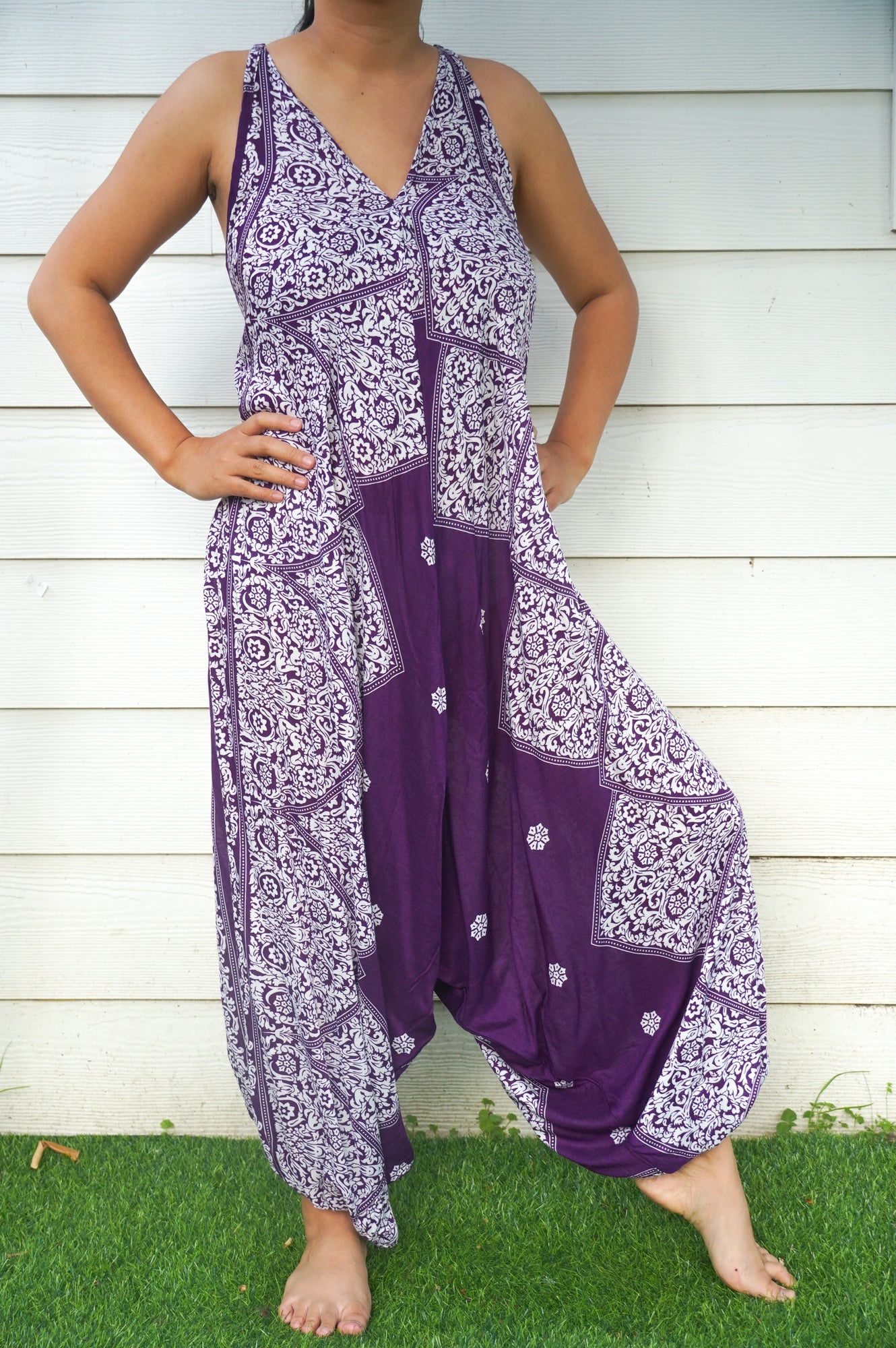 Purple Lotus Hippie Jumpsuits, Boho Rompers, Festival Clothing