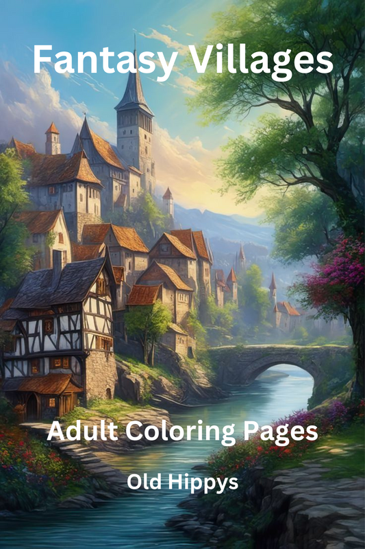 Fantasy Villages Adult Coloring Pages