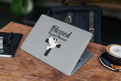 Blessed Beyond Measure Matte MacBook Case – Dove & Cross Religious Laptop Cover