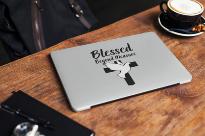 Blessed Beyond Measure Matte MacBook Case – Dove & Cross Religious Laptop Cover