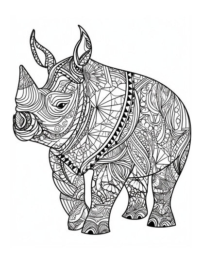 Mandala Animals Adult Coloring Pages