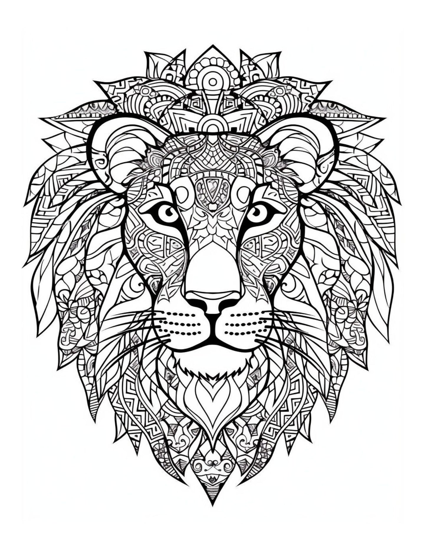 Mandala Animals Adult Coloring Pages