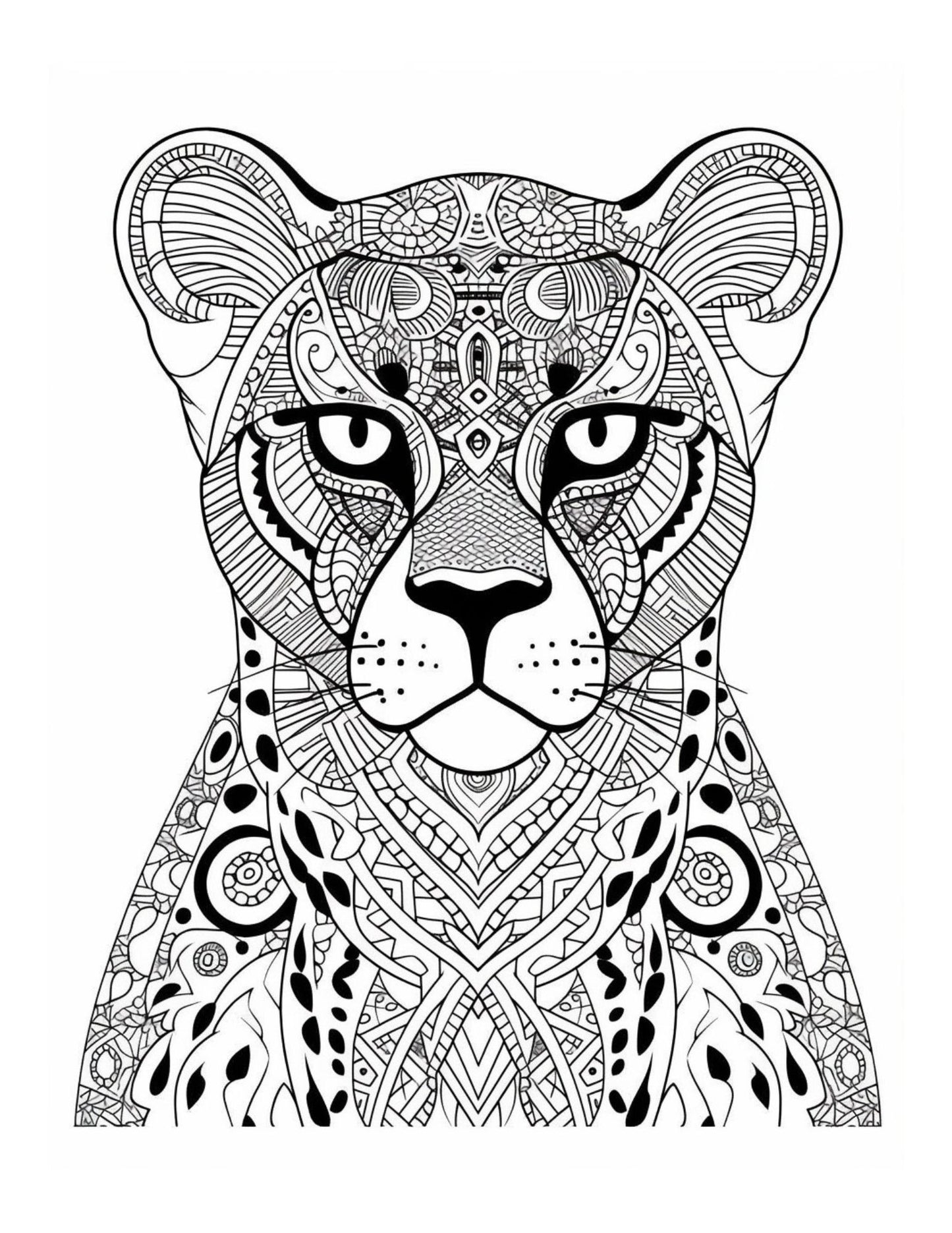 Mandala Animals Adult Coloring Pages