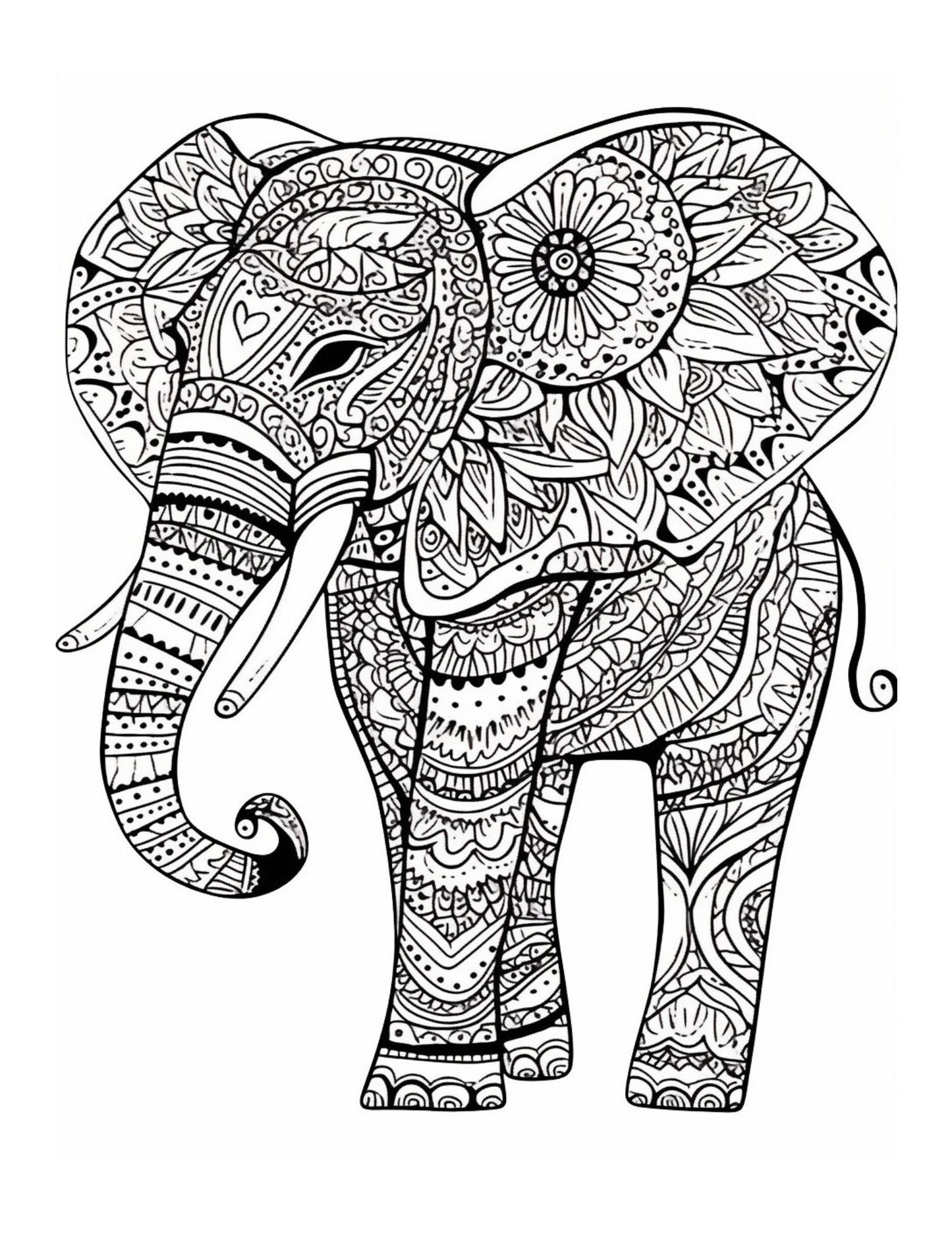 Mandala Animals Adult Coloring Pages