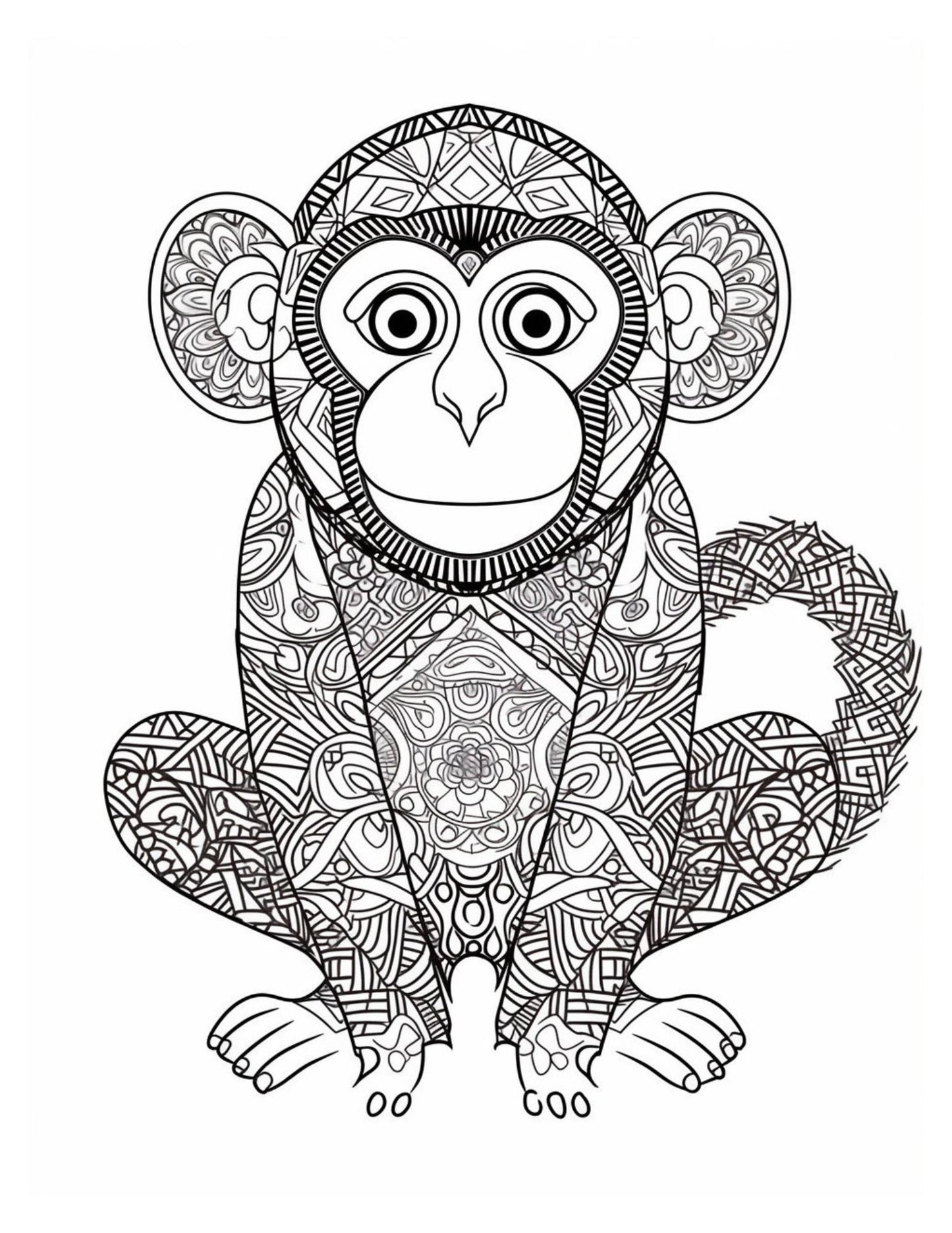 Mandala Animals Adult Coloring Pages