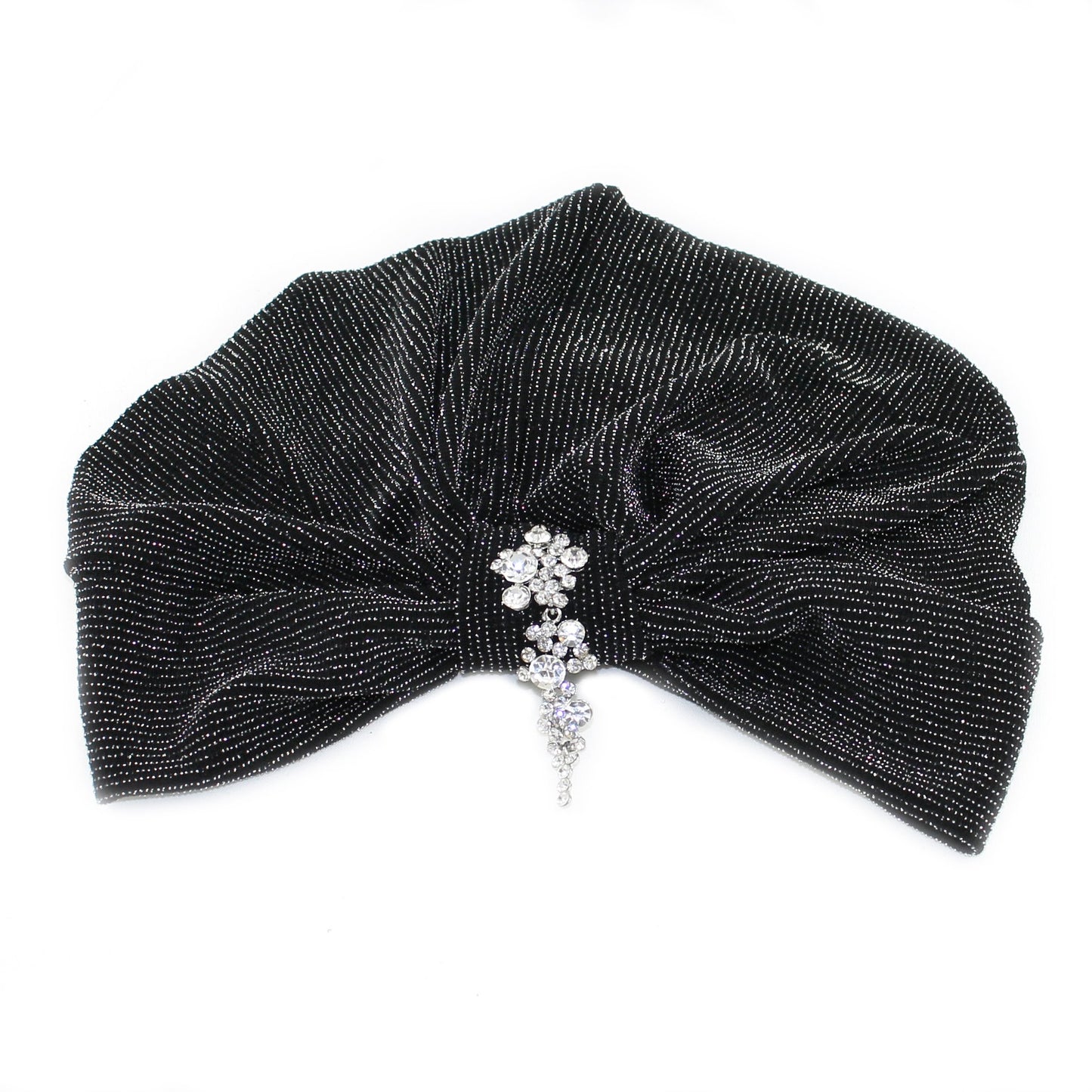 Cascading Crystals Glitter Turban