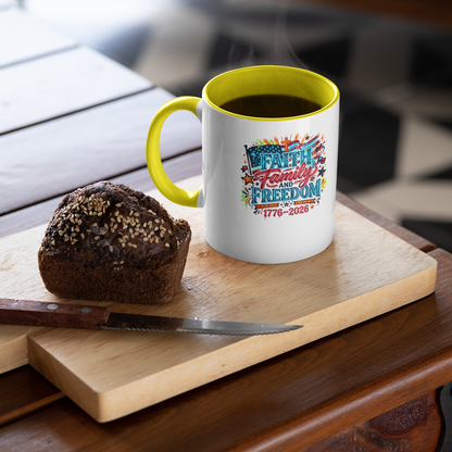 Faith Family Freedom 1776–2026 Patriotic Coffee Mug
