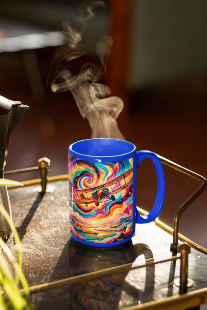 Psychedelic Barnstormer AI Digital Art by Old Hippy