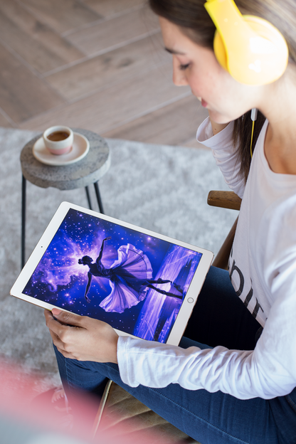 Celestial Pirouette AI Digital Art by Old Hippy