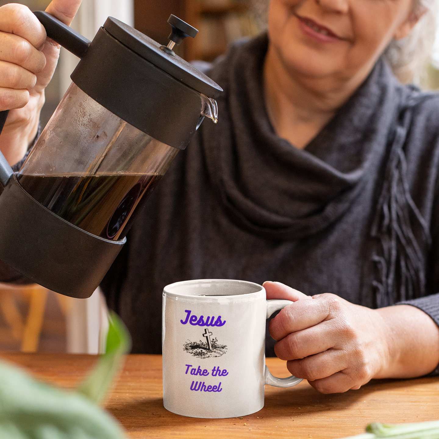 Jesus Take the Wheel Coffee Mug — 11oz Inspirational Christian Mug