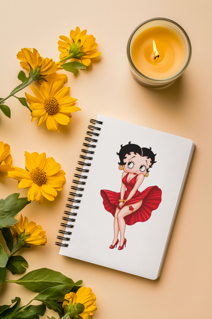 Spiral Notebook betty boop poses