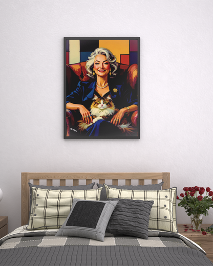 “The Matriarch: Cubist Portrait by Old Hippy