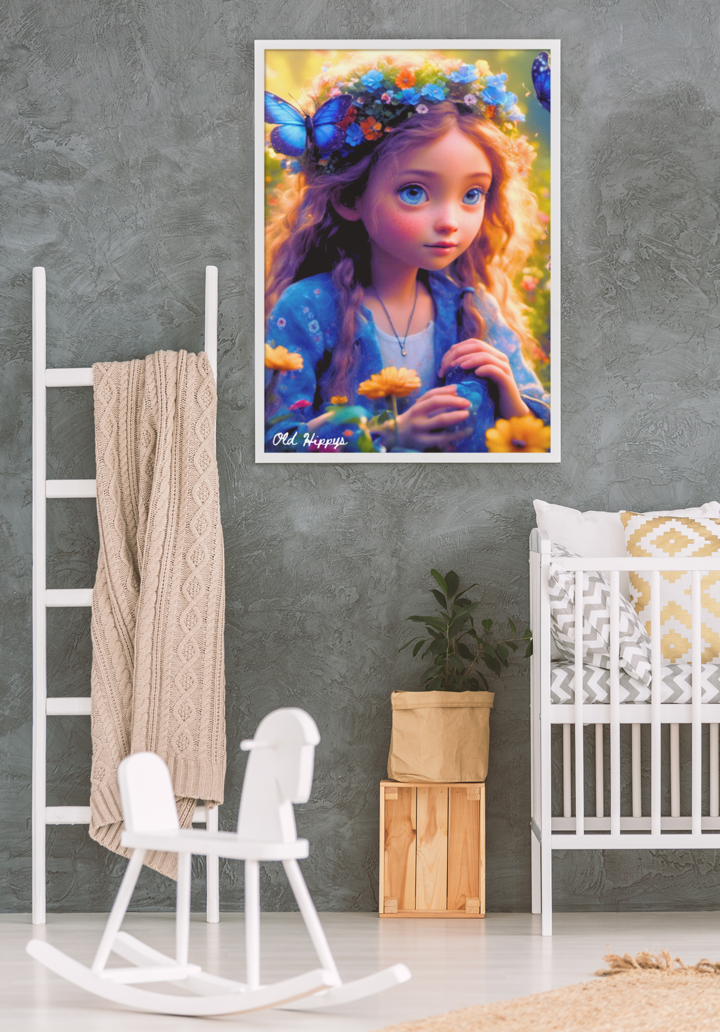 Young Hippie Beauty Fine Art Poster